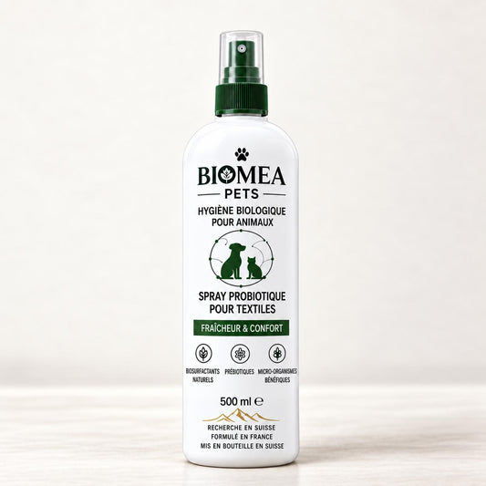 Spray Probiotique pour Textiles – Biomea Pets
