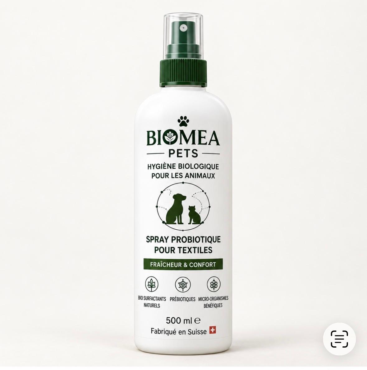 Spray Probiotique pour Textiles Biomea Pets 500ml